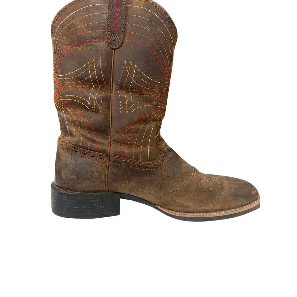 Ariat Men's 12D Sport Wide Square Toe Cowboy Boots Style 10010963 riding horses